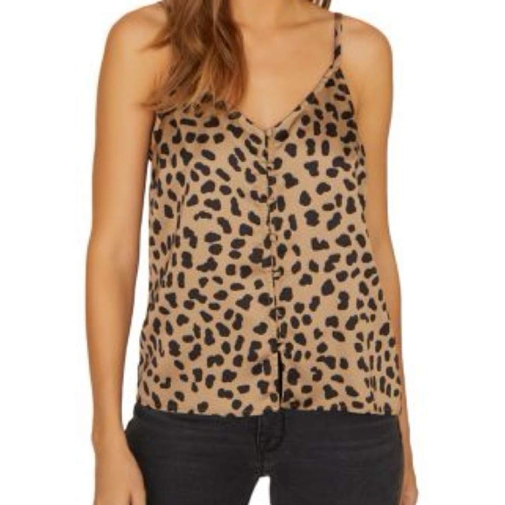 NWT Sanctuary Tan and Black Animal Print Camisole Size XS